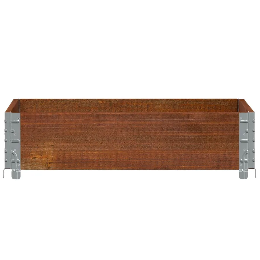 Jardinière marron 80x60 cm bois massif de pin - 3