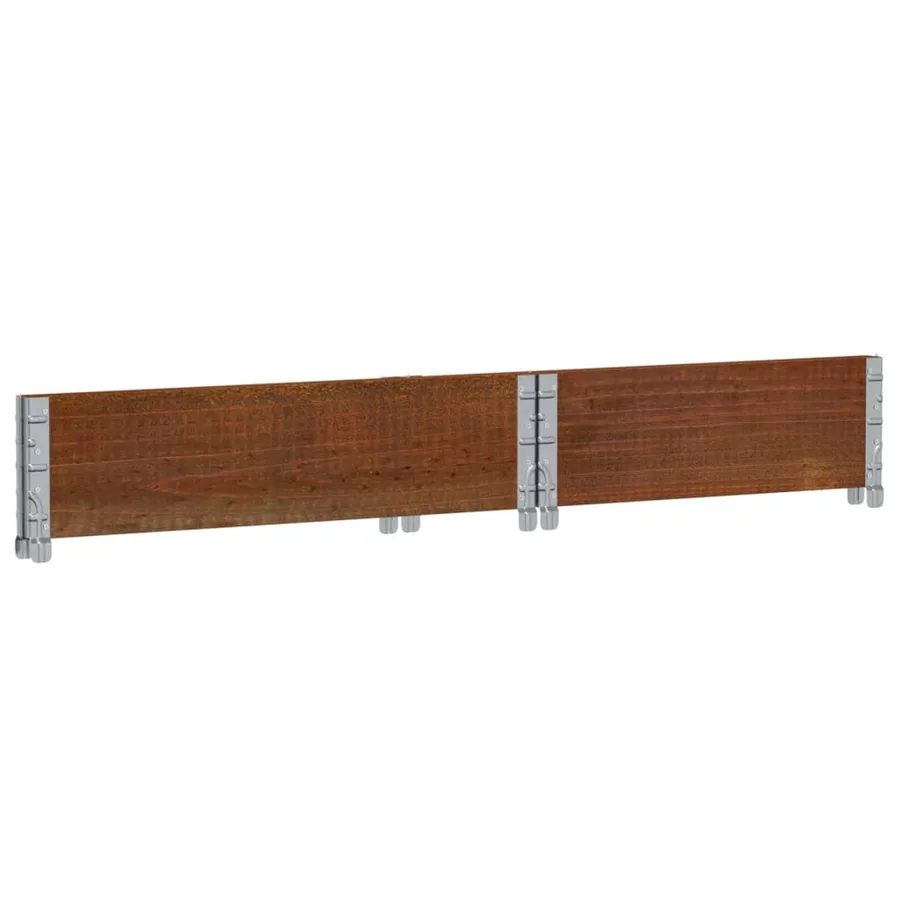 Jardinière marron 80x60 cm bois massif de pin - 6