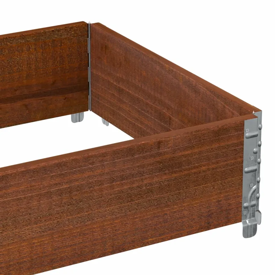 Jardinière marron 80x60 cm bois massif de pin - 7