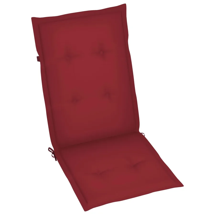 Chaises pliables de jardin lot de 3 avec coussins Bois d'acacia - 7