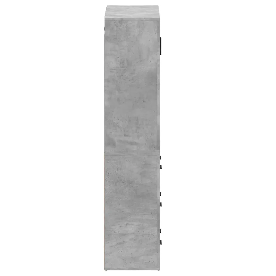 Buffet haut Gris béton Bois d'ingénierie - 9