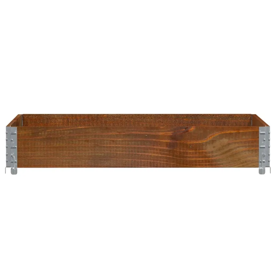 Jardinière marron 120x80 cm bois massif de pin - 3