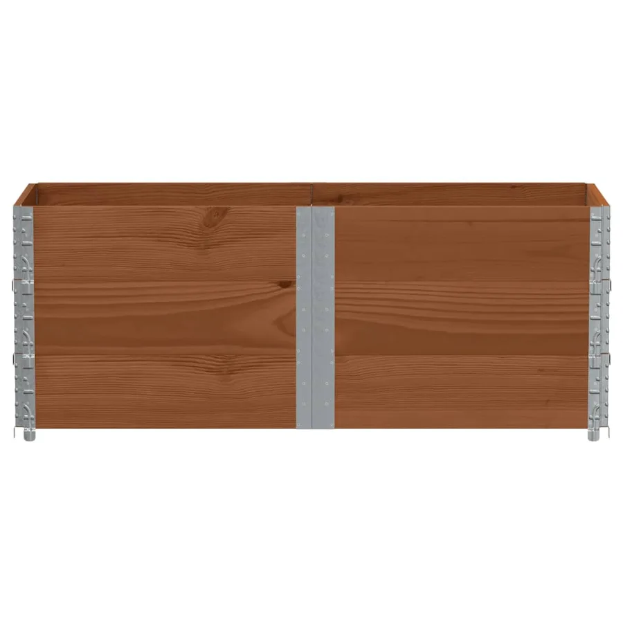 Jardinière marron 150x50 cm bois massif de pin - 3