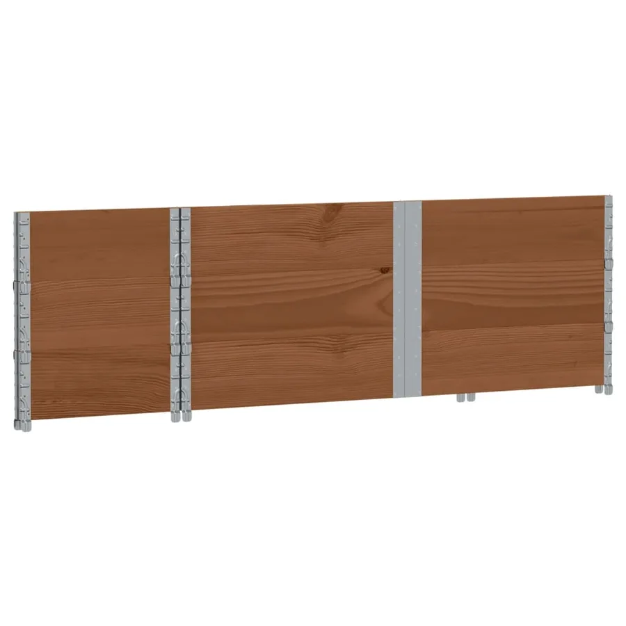 Jardinière marron 150x50 cm bois massif de pin - 6