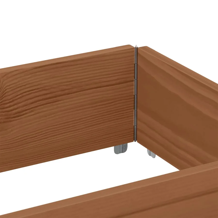 Jardinière marron 150x50 cm bois massif de pin - 7