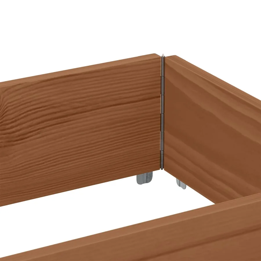 Jardinière marron 150x50 cm bois massif de pin - 5