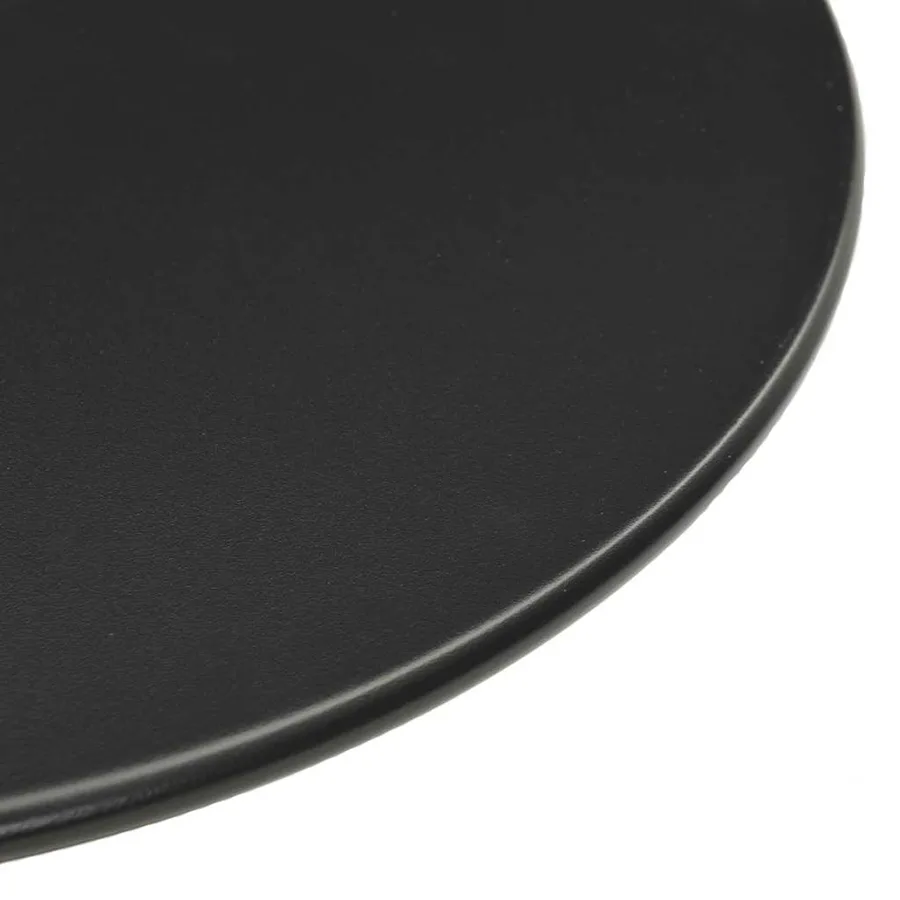 Table de jardin ronde noir Ø60x105 cm acier - 4