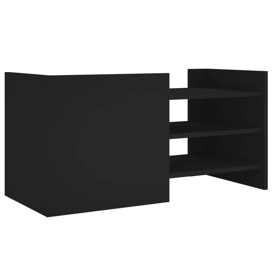 Meuble TV noir 80x35x40 cm bois d’ingénierie - 6