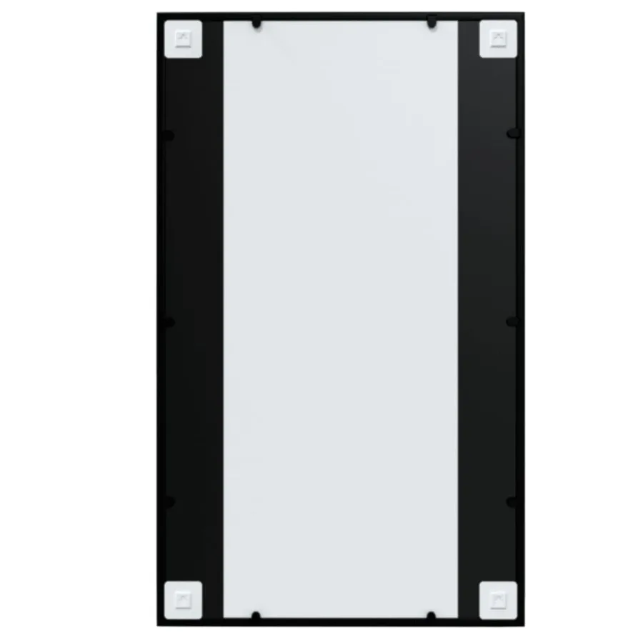 Miroirs muraux 3 pcs noir 100x60 cm métal - 5