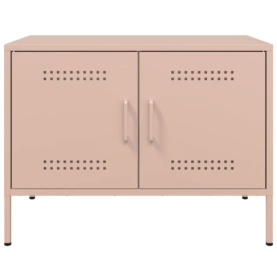 Meuble TV rose 68x39x50,5 cm acier - 6