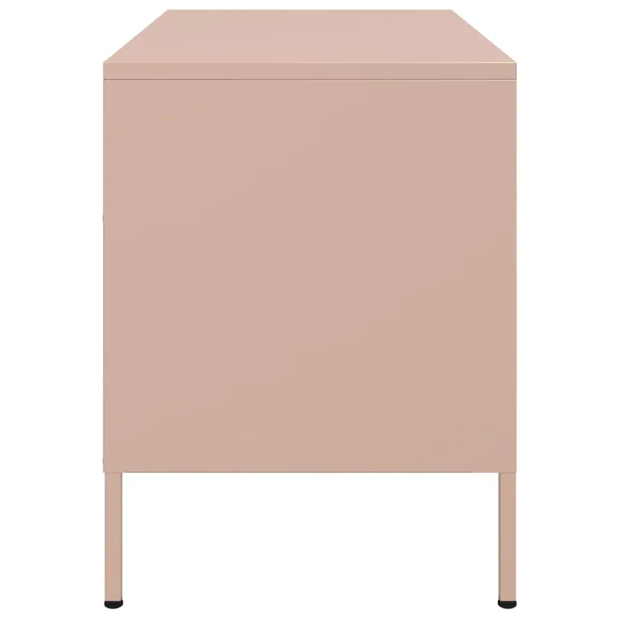 Meuble TV rose 68x39x50,5 cm acier - 7