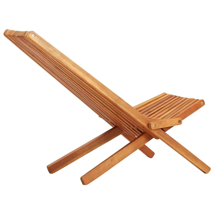 Chaises pliables d'extérieur lot de 2 Bois d'acacia solide - 5
