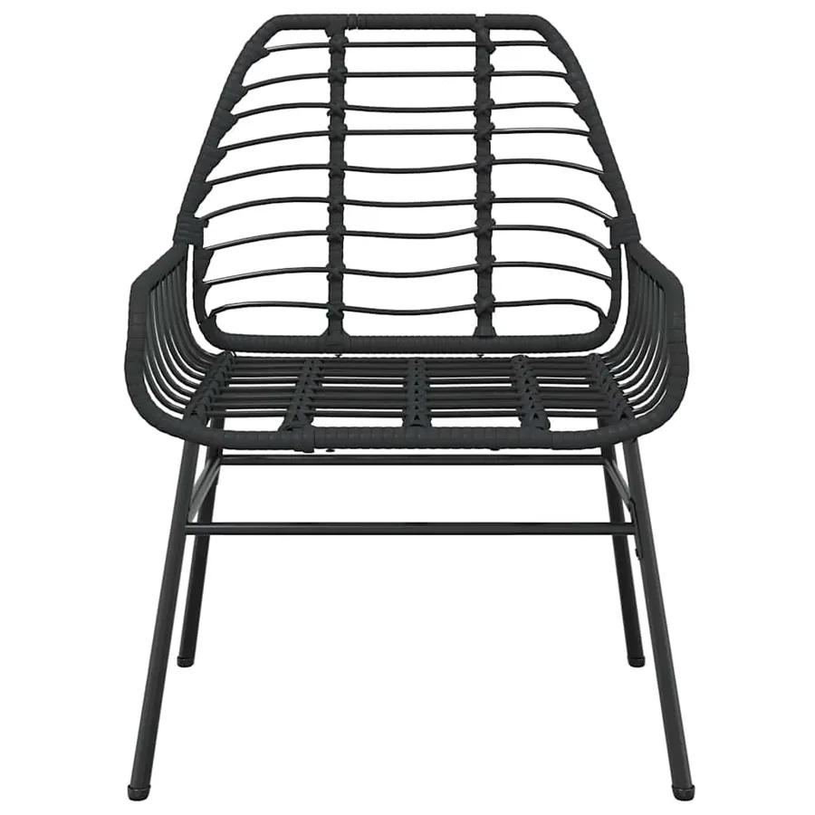 Chaises de jardin lot de 2 Noir Résine tressée - 5