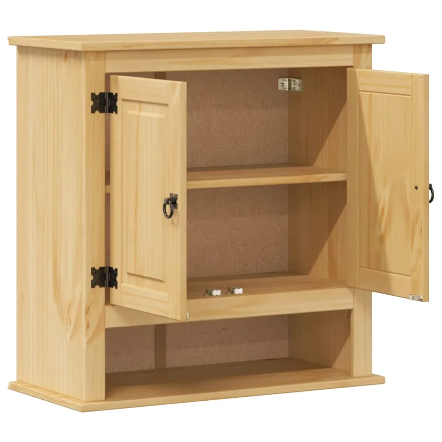 Armoire murale de salle de bain Corona bois de pin massif - 4