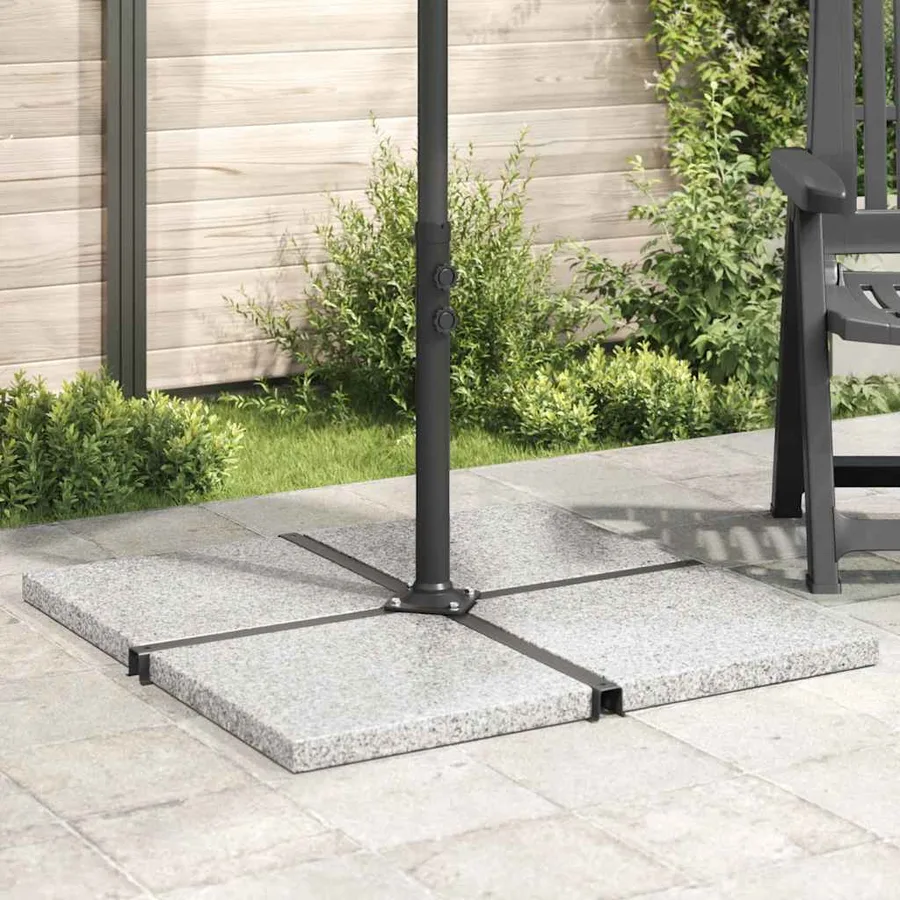 Plaque de poids carrée pour parasol Granit 25 kg Gris - 3