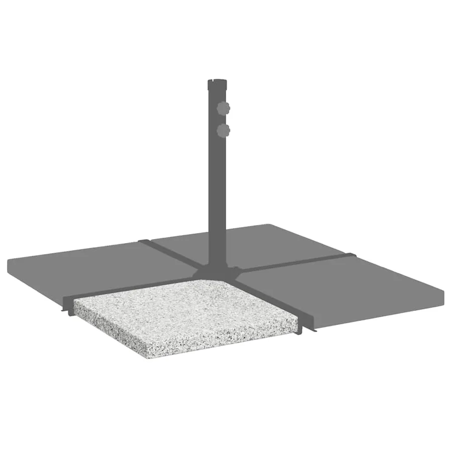 Square parasol weight plate Granite 25 kg Grey - 4