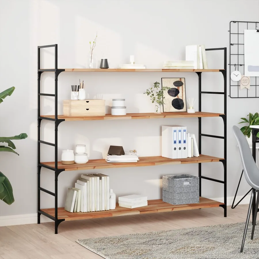 Étagères flottantes 4 pcs 120x40x2 cm acacia massif à l'huile