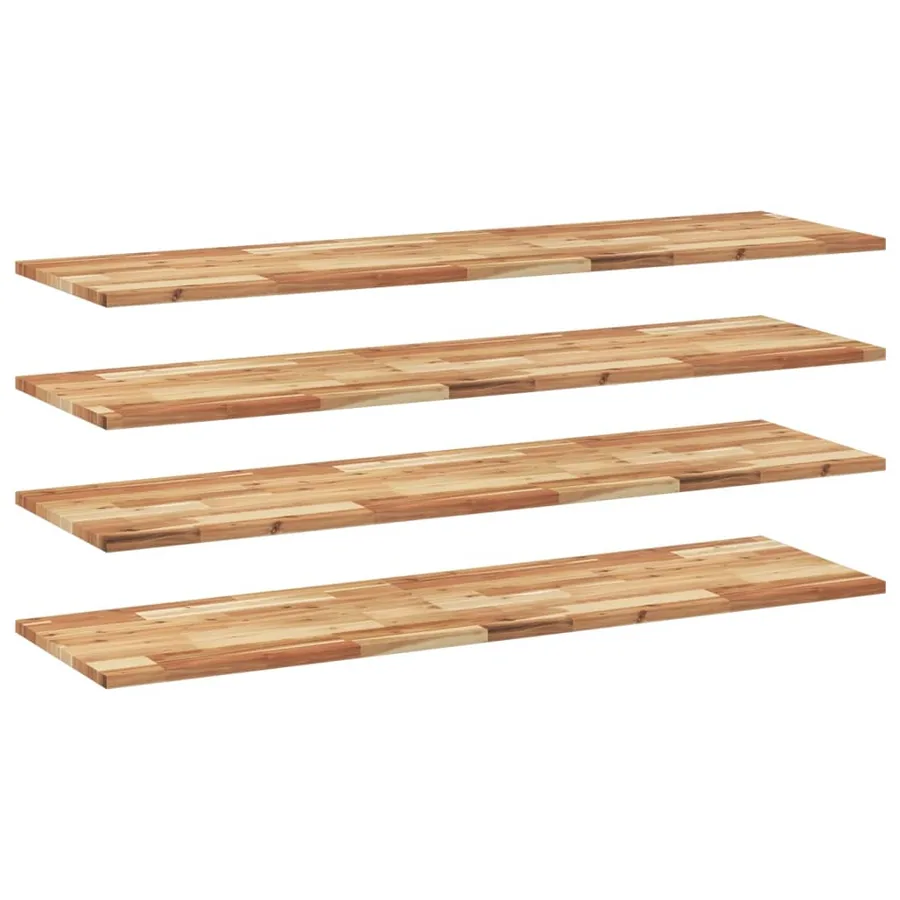 Étagères flottantes 4 pcs 120x40x2 cm acacia massif à l'huile - 2