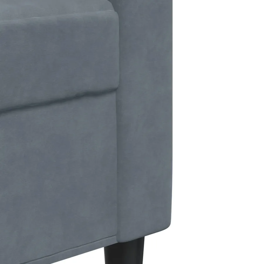 Canapé à 3 places Gris foncé 180 cm Velours - 7