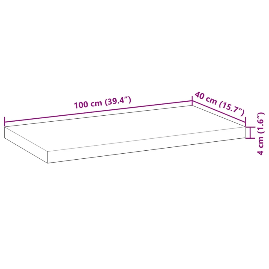 Étagères flottantes 2 pcs 100x40x4 cm acacia massif non traité - 9