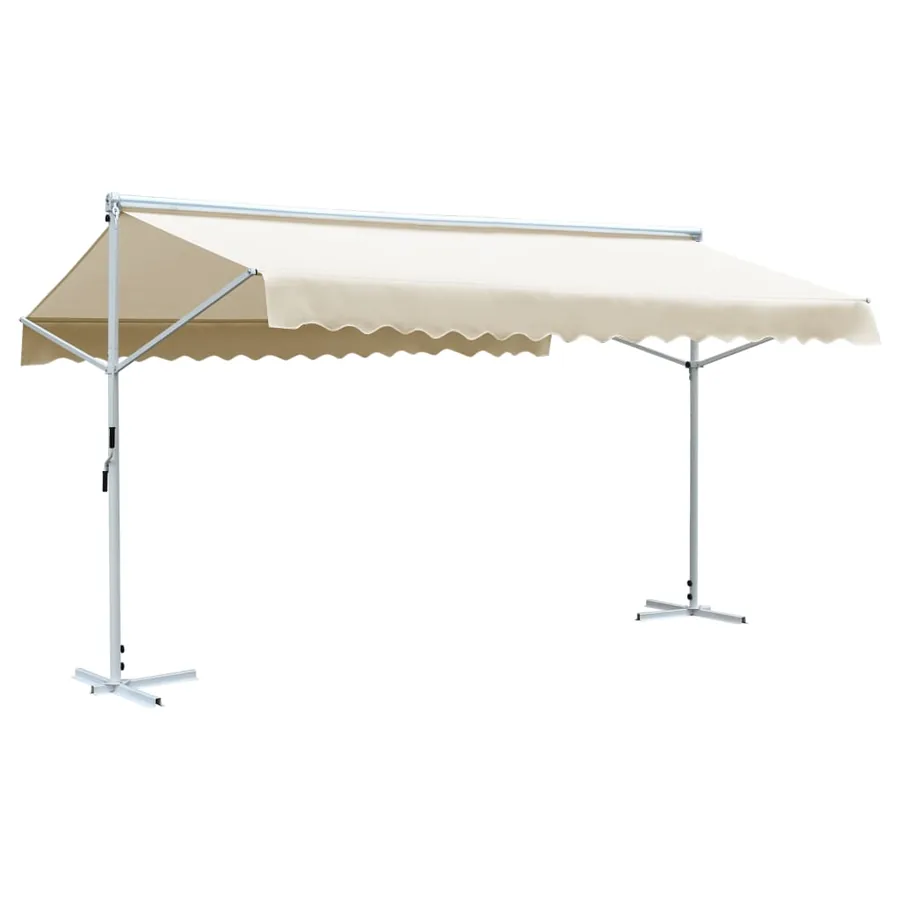 Freestanding awning 600 x 300 cm Cream