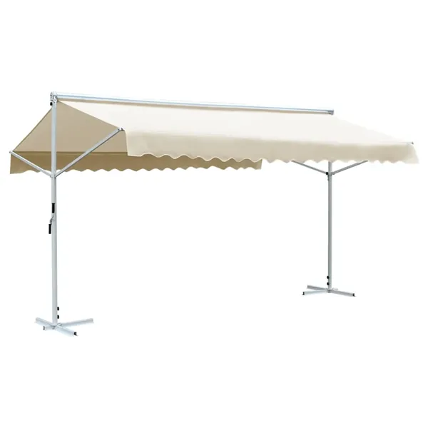 Freestanding awning 600 x 300 cm Cream