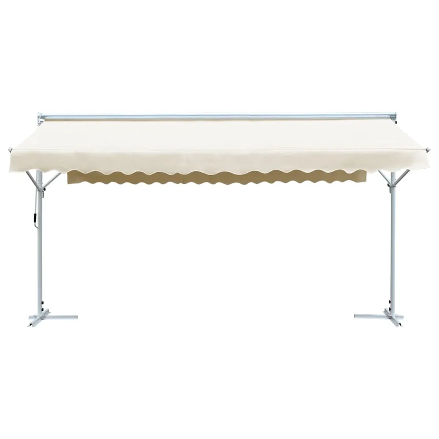 Auvent sur pied 600 x 300 cm Crème - 2