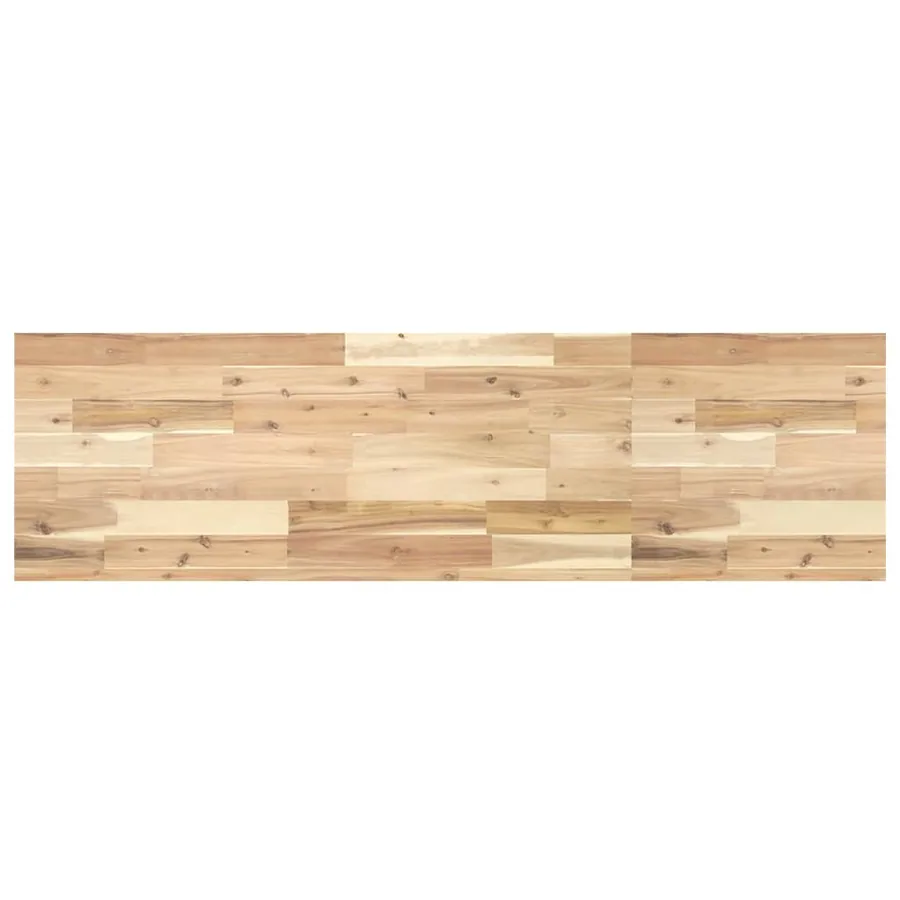 Étagère de vasque murale acier et bois massif d'acacia - 8