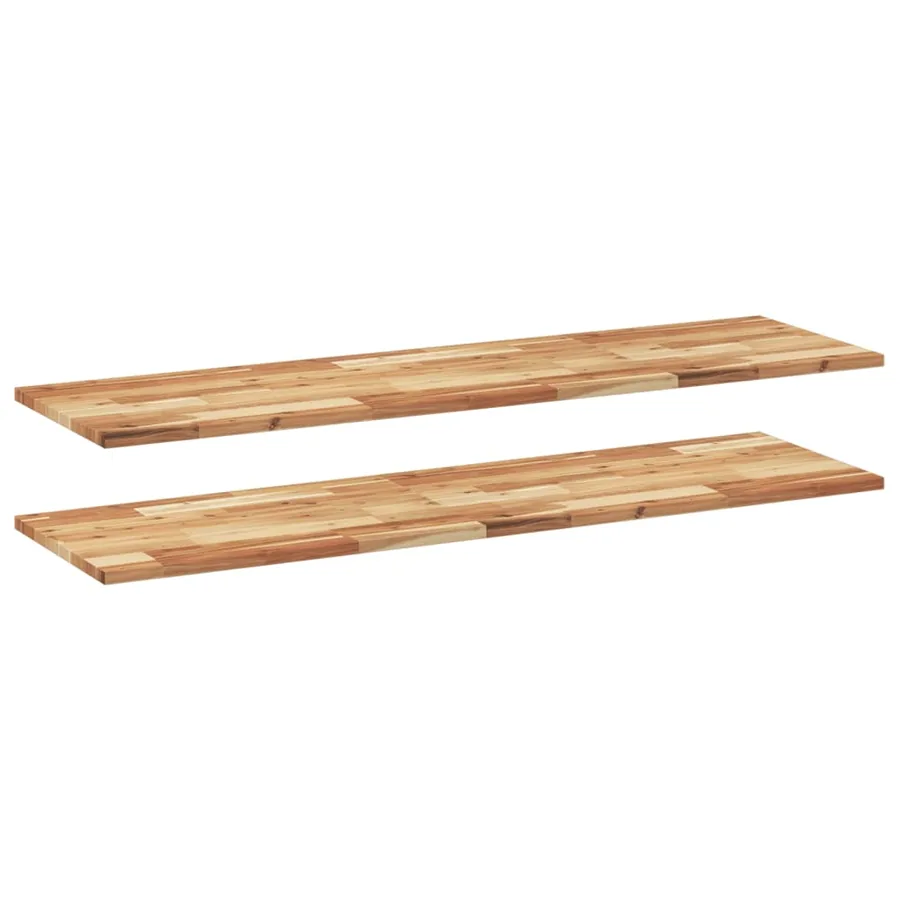 Étagères flottantes 2 pcs 120x40x2 cm acacia massif à l'huile - 2