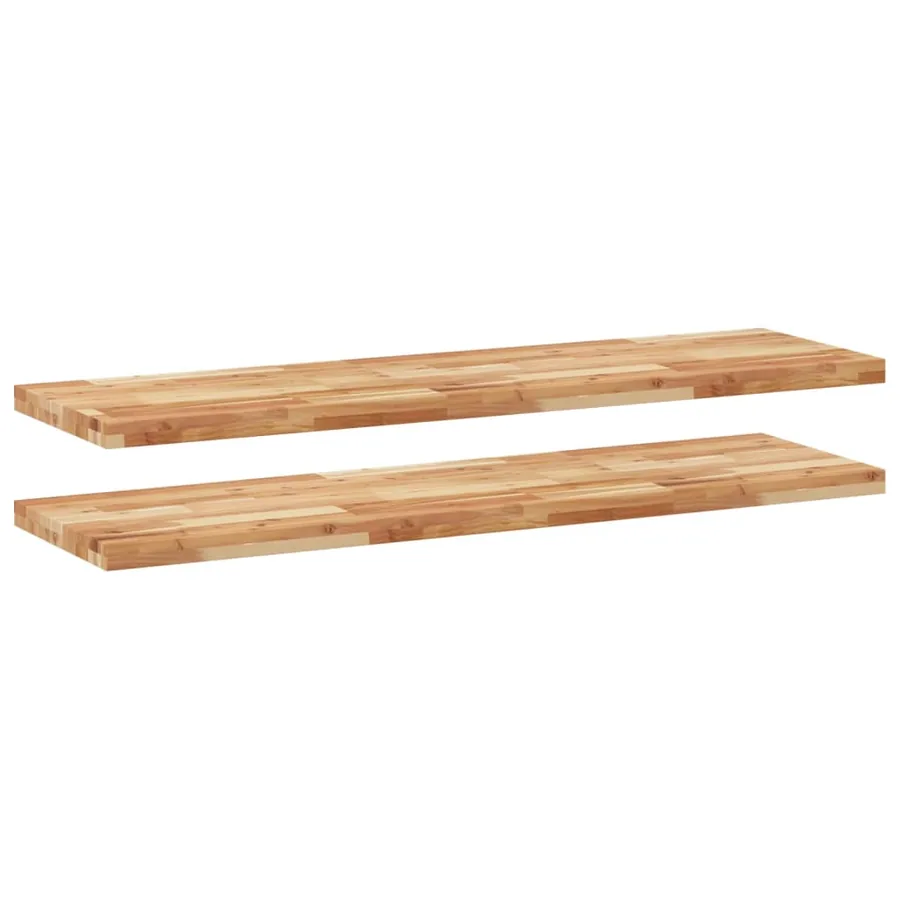 Étagères flottantes 2 pcs 140x40x4 cm acacia massif à l'huile - 2