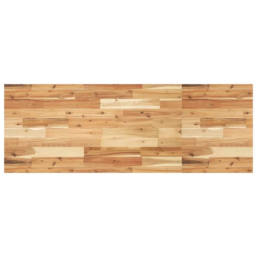 Étagère de vasque murale acier et bois massif d'acacia - 8