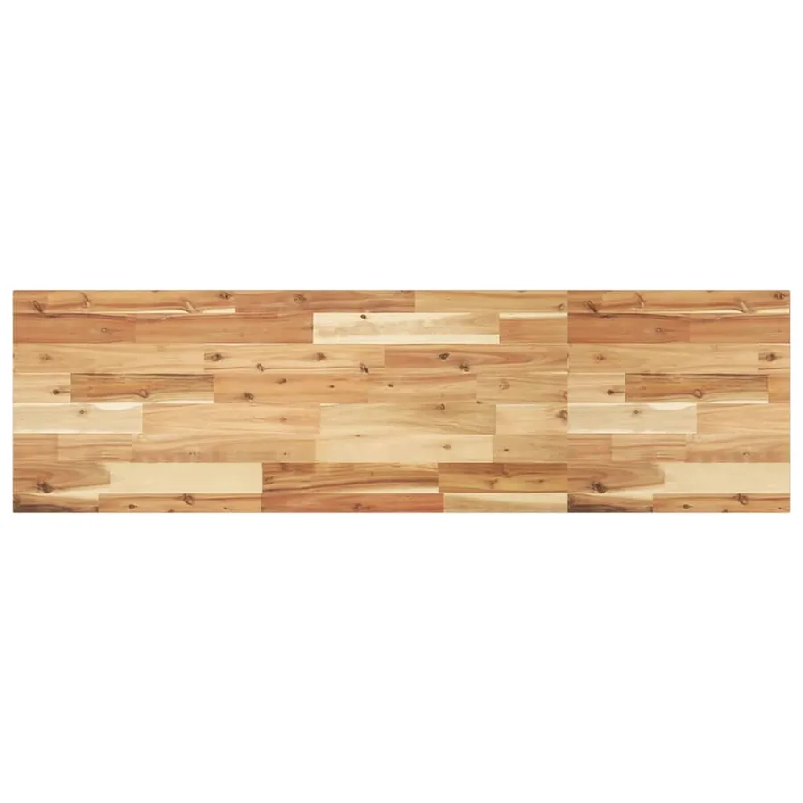 Étagère de vasque murale acier et bois massif d'acacia - 8