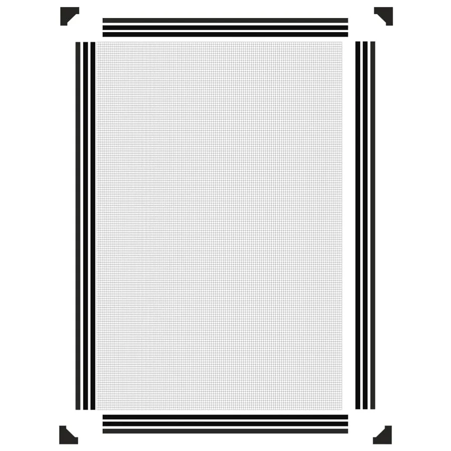 Moustiquaire magnétique pour fenêtres anthracite 80x120 cm - 6