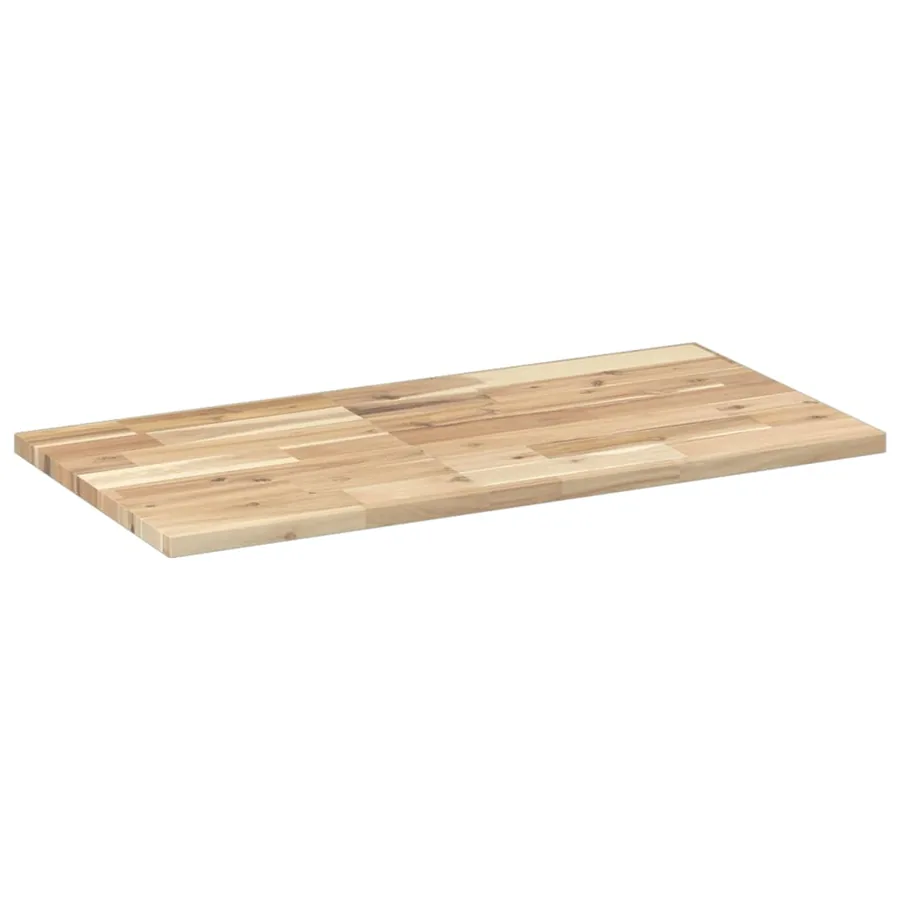 Dessus de meuble de salle de bain non traité bois d'acacia - 6