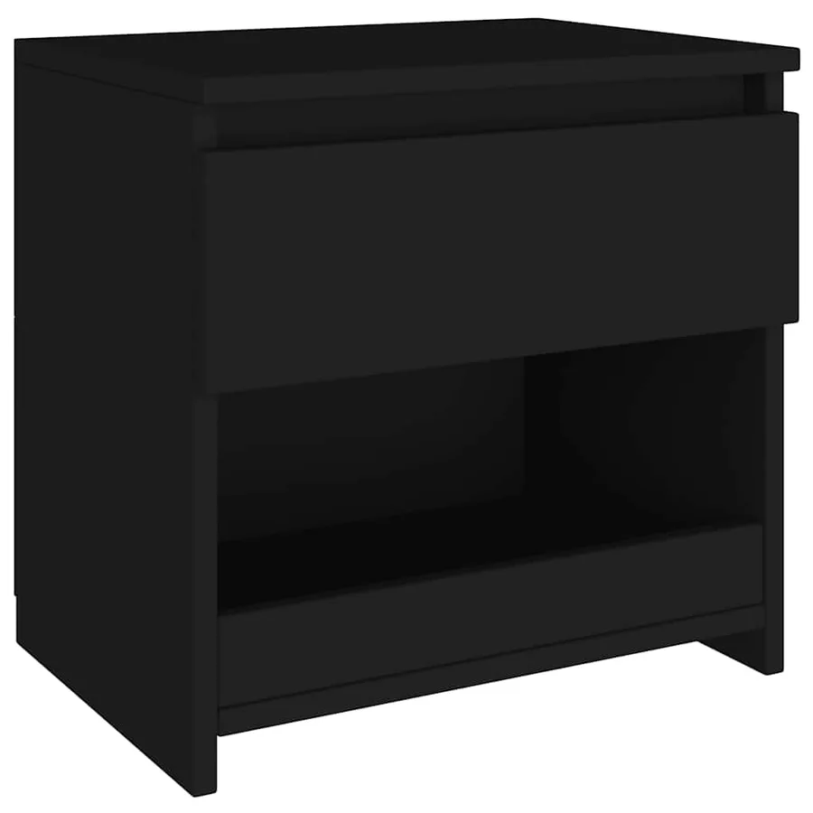 Tables de chevet 2 pcs Noir 40x30x39 cm Bois d’ingénierie - 4
