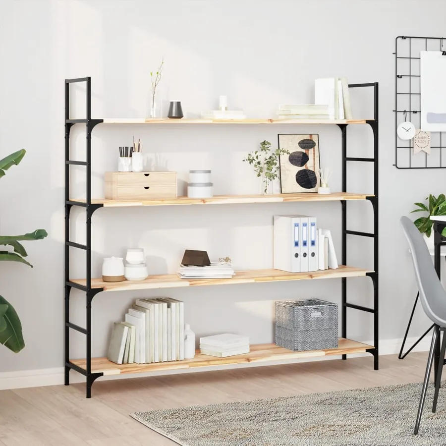 Étagères flottantes 4 pcs 140x30x2 cm acacia massif non traité