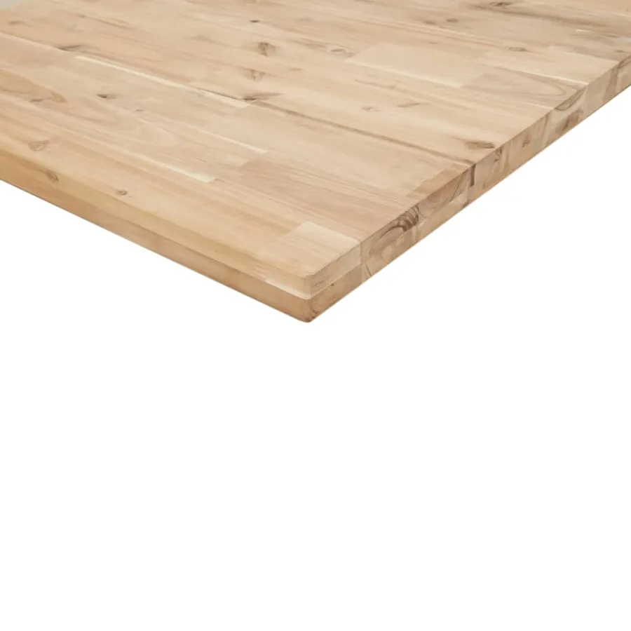 Dessus de meuble de salle de bain non traité bois d'acacia - 7