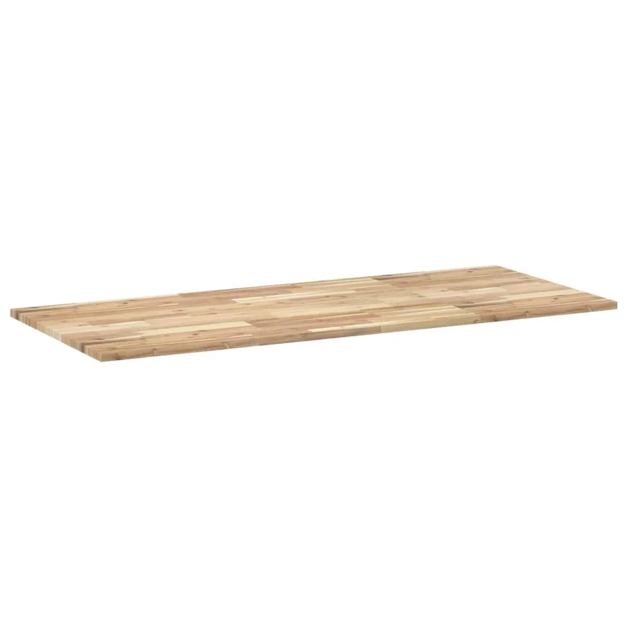 Dessus de meuble de salle de bain non traité bois d'acacia - 6