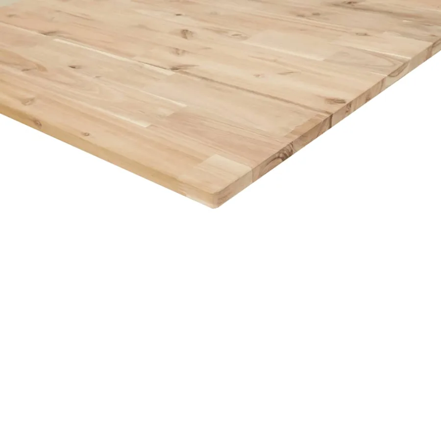 Dessus de meuble de salle de bain non traité bois d'acacia - 7