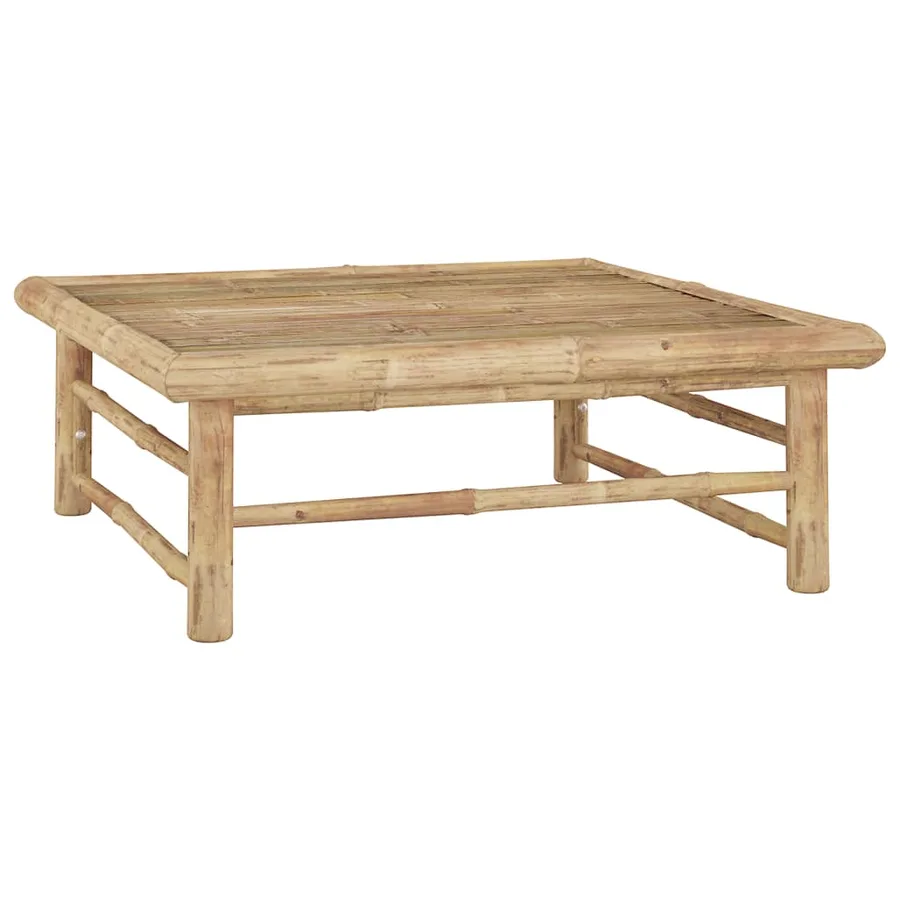 Salon de jardin 12 pcs avec coussins blanc crème bambou - 11