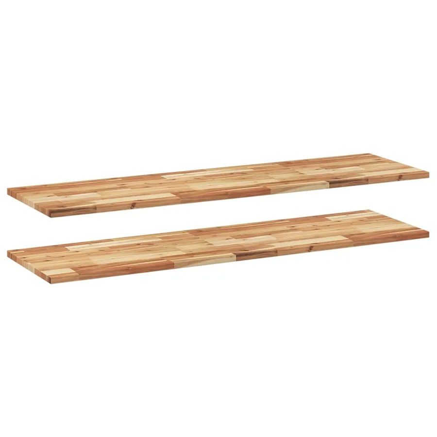 Étagères flottantes 2 pcs 160x40x2 cm acacia massif à l'huile - 2