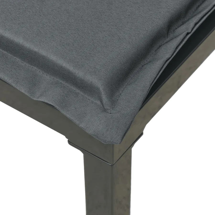 Salon de jardin 3 pcs noir et gris résine tressée - 7