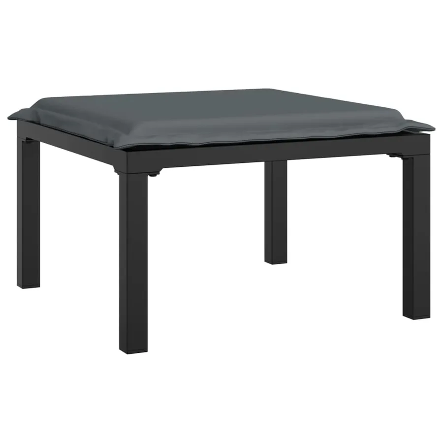 Salon de jardin 3 pcs noir et gris résine tressée - 8