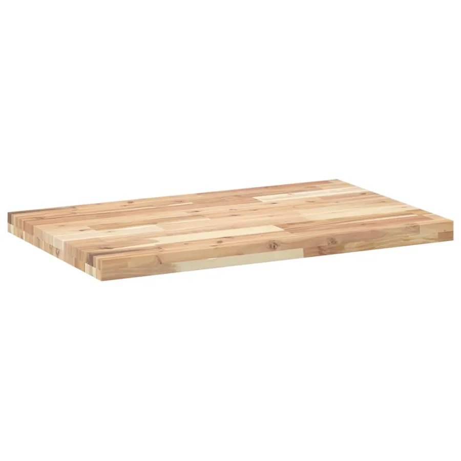 Dessus de meuble de salle de bain non traité bois d'acacia - 6