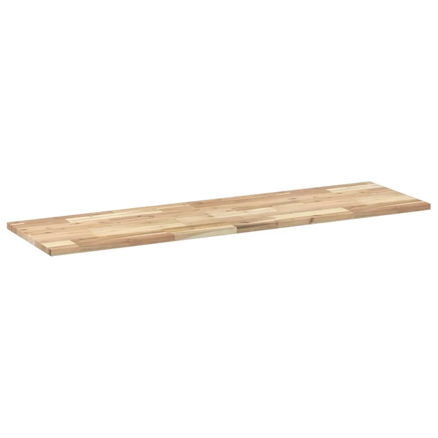 Dessus de meuble de salle de bain non traité bois d'acacia - 4
