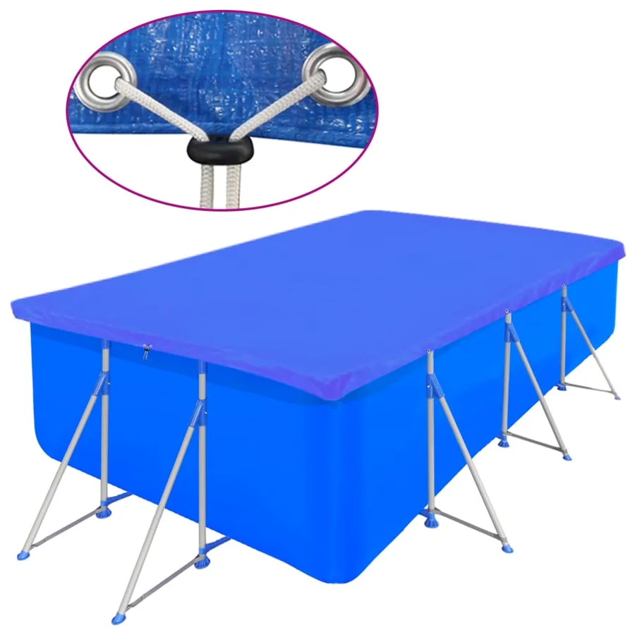 Couvertures de piscine 2 pcs PE Rectangulaire 90 g/m² 394x207cm - 3