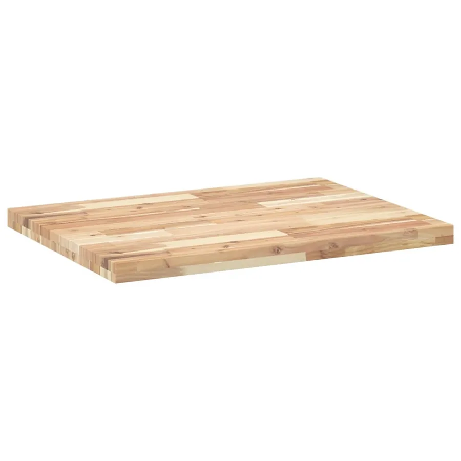 Dessus de meuble de salle de bain non traité bois d'acacia - 4