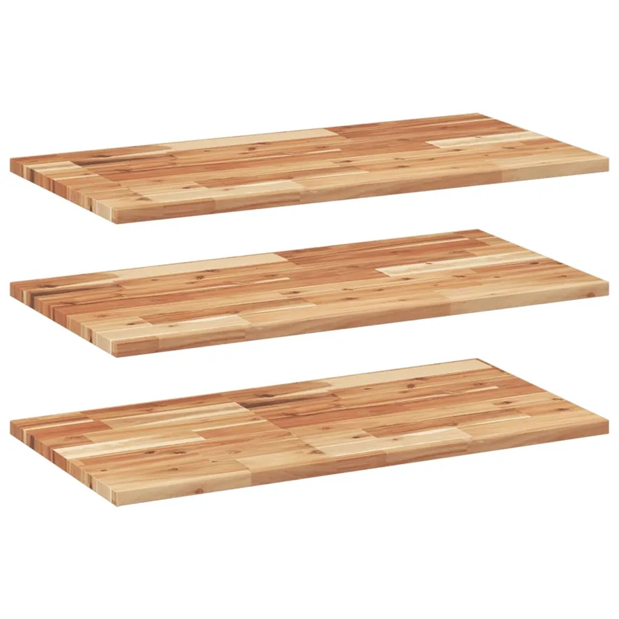 Étagères flottantes 3 pcs 60x40x2 cm acacia massif à l'huile - 2