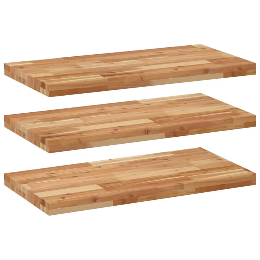 Étagères flottantes 3 pcs 100x40x4 cm acacia massif à l'huile - 2