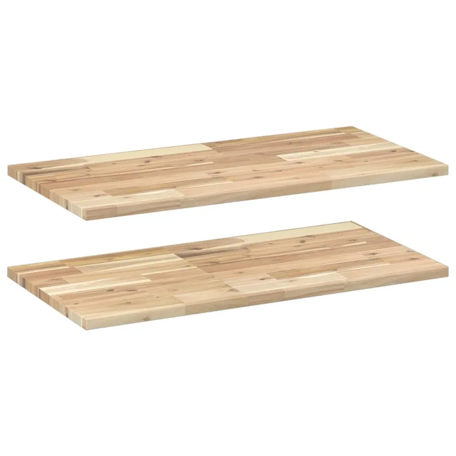 Étagères flottantes 2 pcs 60x40x2 cm acacia massif non traité - 2